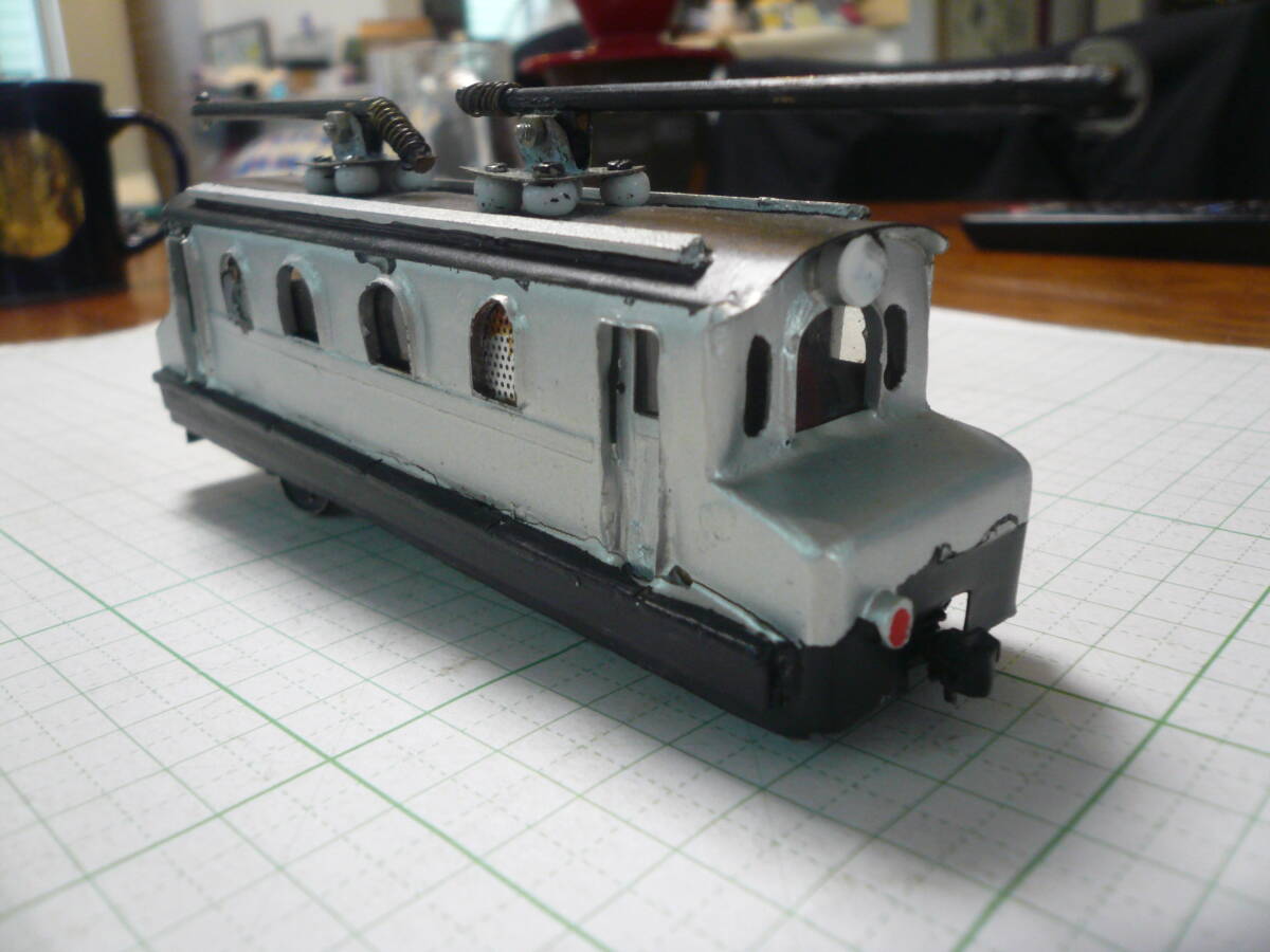 難有　HO電気機関車　日本国有鉄道　EC40/10000形　モドキ　メーカー不明　JUNK　銀色機関車　真鍮？金属製　送料600円~