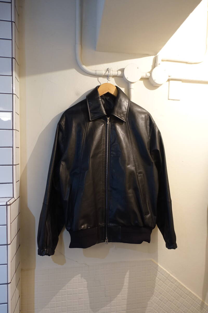 ssstein シュタイン 24AW LEATHER ZIP SHORT JACKET ゴートレザー 羊革 美品 サイズS ST.921 黒