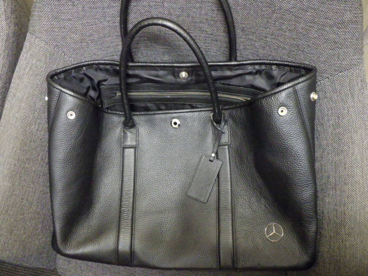 BARNEYS NEWYORK Benz　コラボ シボ革 バーニーズニューヨーク ベンツ トート レザー ショルダーバッグ A4 ビジネス ブラック