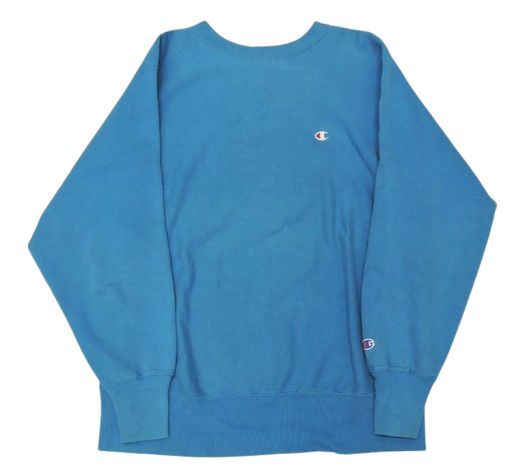 90s チャンピオン リバースウィーブ 長袖スウェット サイズL ライトブルー USA製 プルオーバー トレーナー Champion 中古品