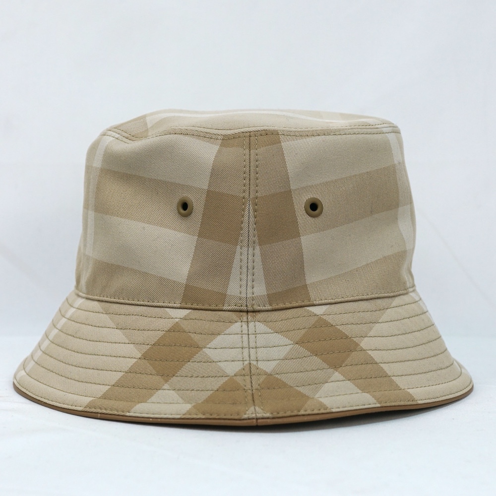 BURBERRY バーバリー ハット バケットハットチェック柄 ベージュ Sサイズ 8052103
