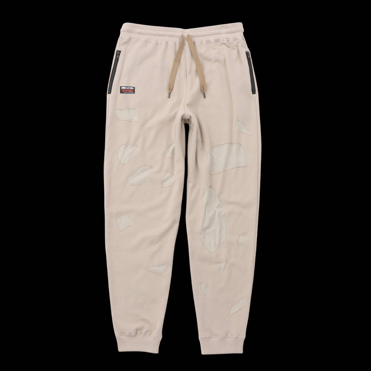 新品 WILDSIDE YOHJI YAMAMOTO WIND AND SEA ヨウジヤマモト ウィンダンシー WS-22WSPT-01 ダメージ スウェットパンツ BEIGE サイズ3