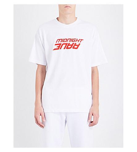 新品 (MIDNIGHT STUDIOS) Awge Bodega Midnight Rave Cotton-jersey T-shirt In White ミッドナイトスタジオ Tシャツ ホワイト サイズ4