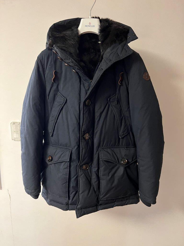 KING OF モンクレール 傑作 13AW CHATEAUBRIANT 国内未入荷100％正規品 毛皮 ファー ダウン ジャケット コート ベスト 定価75万円 サイズ1