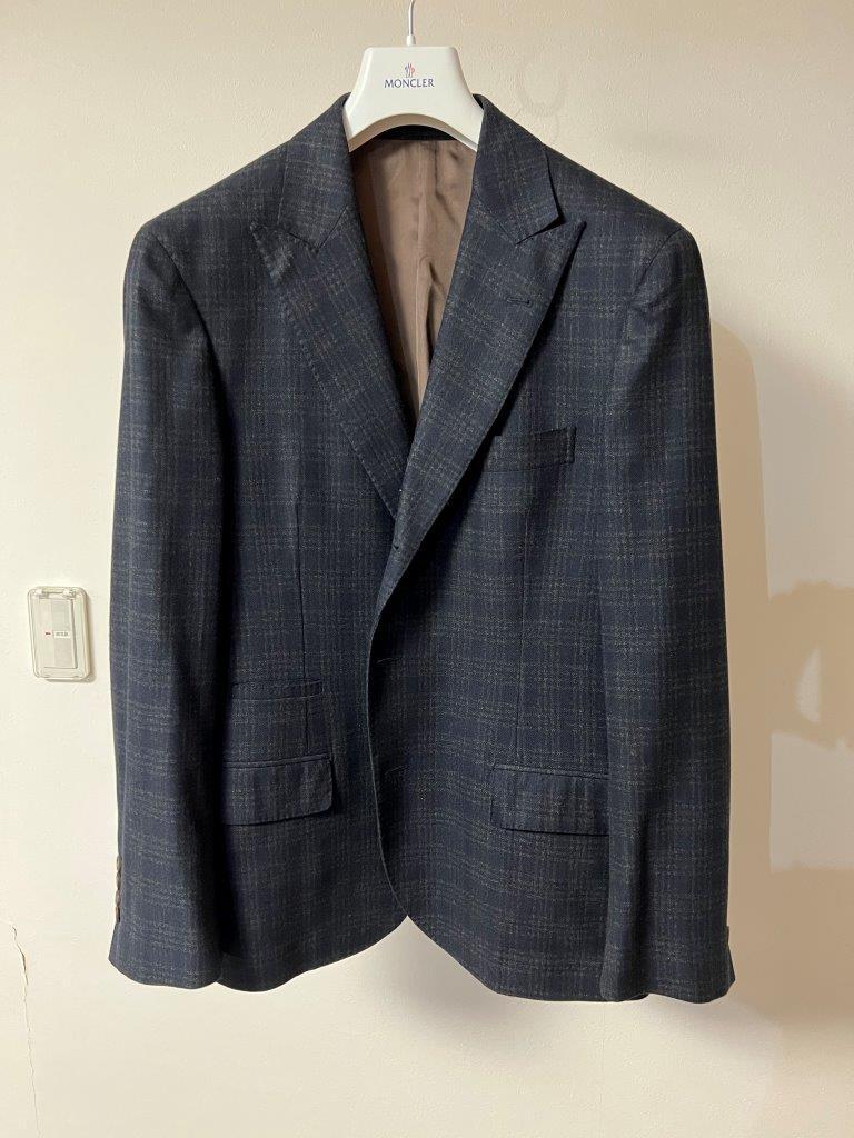 ブルネロクチネリ 超希少　カシミア 98% シルク 2% 混紡 極上 ピークド ラペル ジャケット 定価50万円 サイズ50 100％正規極美品