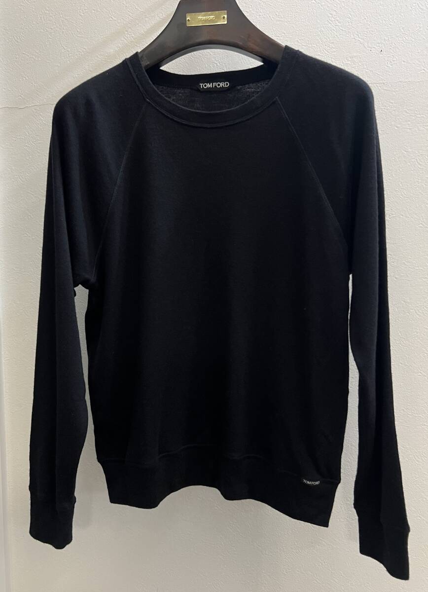 TOM FORD トムフォード 究極の普遍 ブラック スウェット カシミア カシミヤ １００％ 定価４0万 ジャケット セーター ニット ジャケット