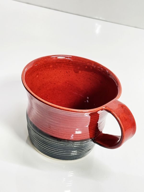 新品 マグカップ 美濃焼 日本製 モダン デュオ レッド 赤 おしゃれ 茶器 陶芸 焼き物 コーヒーカップ 和食器 コップ マグ カフェ