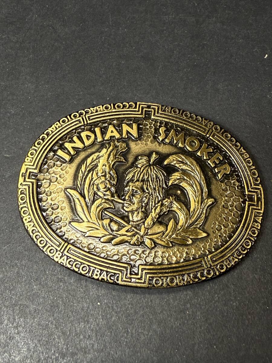 ★コレクター必見 ビンテージ INDIAN SMOKER インディアン ベルトバックル レトロ アンティーク コレクション 現状品 Se100