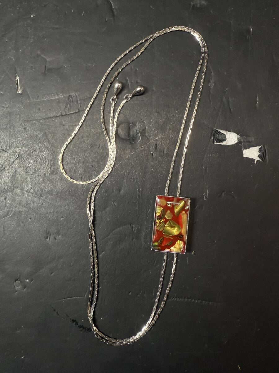 ★コレクター必見 ビンテージ ループタイ 螺鈿細工風 シェル？ アクセサリー 飾り コレクション Se428