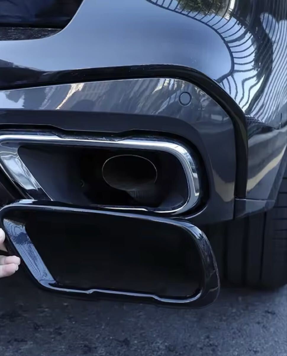 Bmw M スポーツ X5 G05 X6 G06 X7 G07 2019 2020 2021 ステンレス鋼テールマフラー排気管出力カバートリムカーアクセサリー