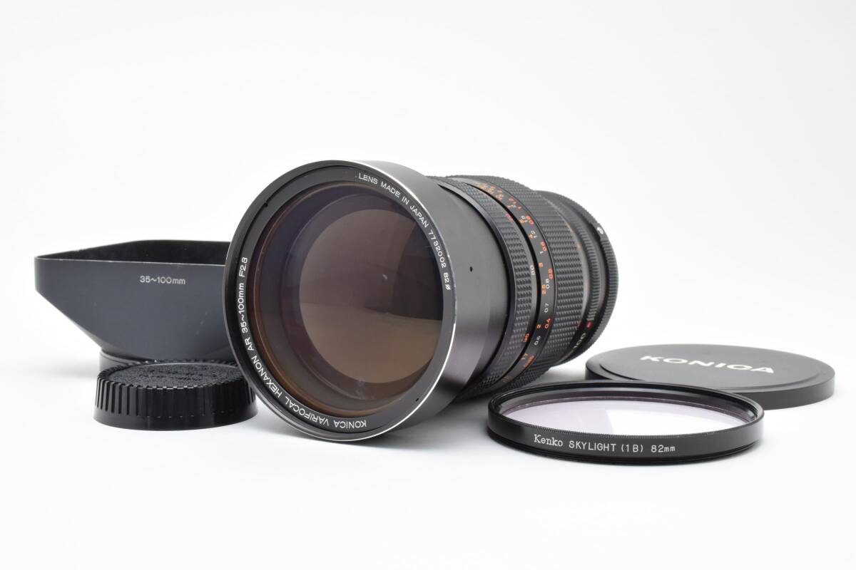 【レアレンズ】 コニカ KONICA バリフォーカル HEXANON AR 35-100mm F2.8 純正フード付き カメラ #10922