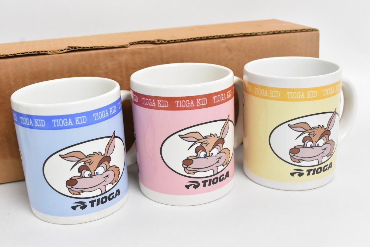 希少 TIOGA KID タイオガ・キッド マスコットキャラクター マグカップ 3点まとめ 自転車部品メーカー ノベルティ RS-71T/715