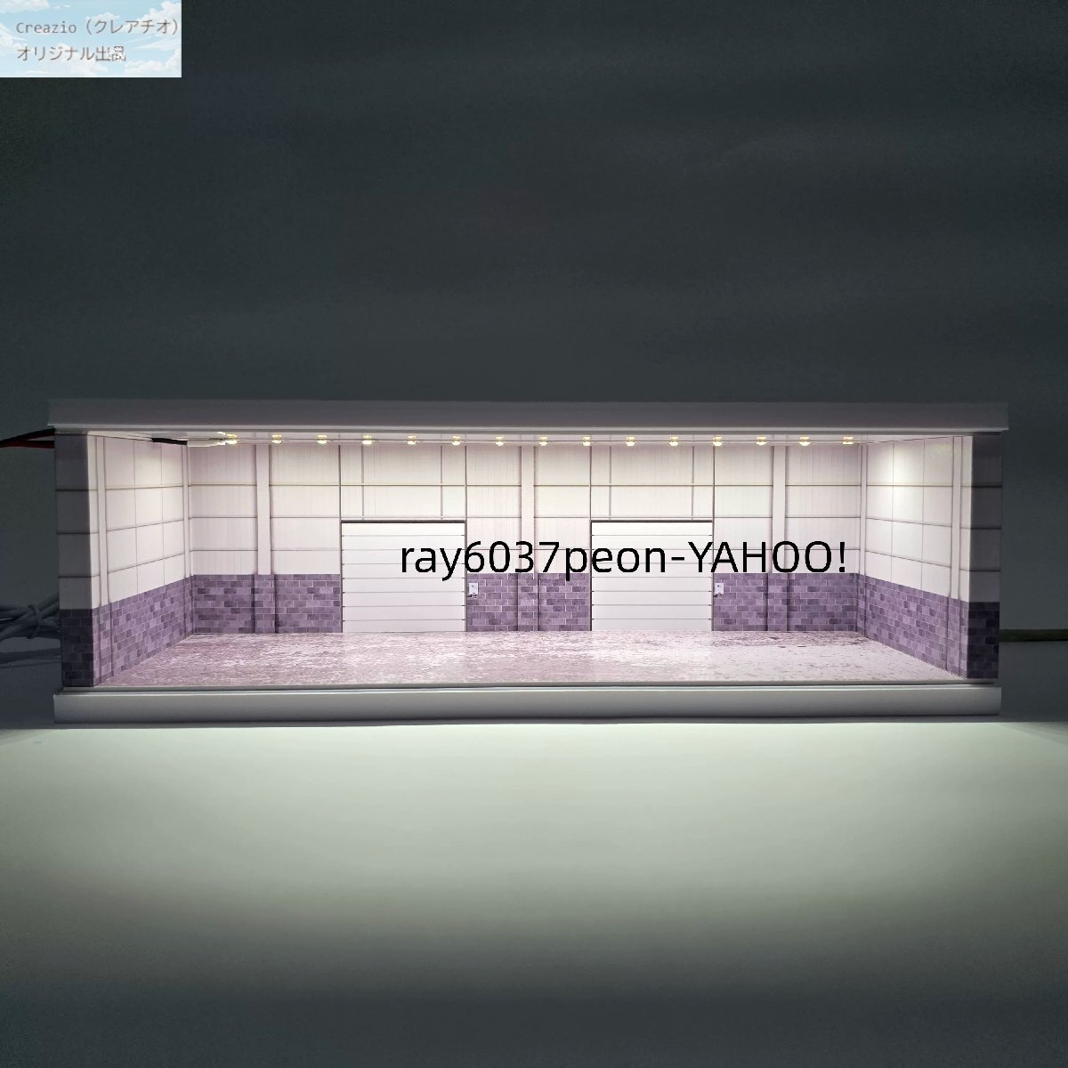 1/64 地下駐車場 ジオラマ LED照明付 アクリル防塵ケース 車庫モデル 展示ボックス 模型ディスプレイ