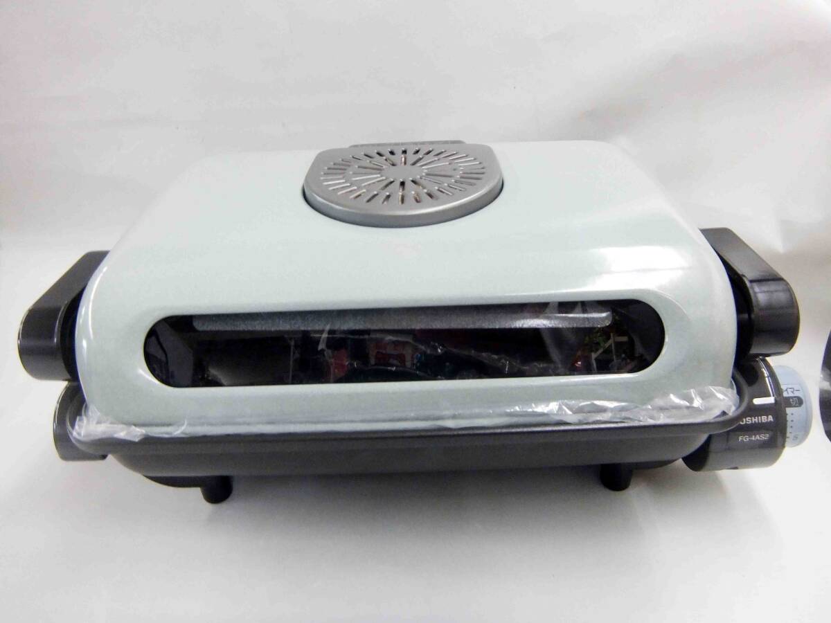 ☆美品☆　TOSHIBA　東芝　電気グリル＆フィッシュロースター　FG-4AS2-G　グリーン　魚焼き器
