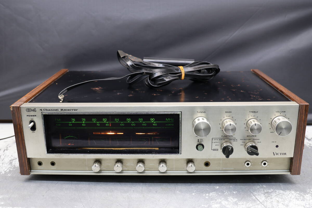 ST801#通電確認のみ Victor ビクター CD-4 チャンネルレシーバー GX-500 アンテナケーブル付き