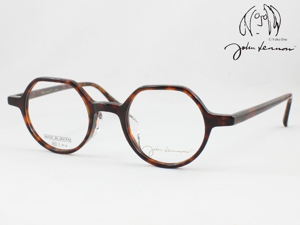 John Lennon ジョンレノン JL-6021-2 日本製メガネフレーム 度付き対応 近視 遠視 老眼鏡 遠近両用 クラウンパント ラウンド 丸メガネ 鯖江