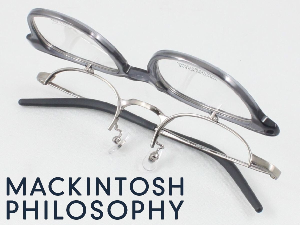 【跳ね上げ式】マッキントッシュフィロソフィー メガネフレーム MP-3010-3 度付き対応 近視 老眼鏡 遠近両用 ウェリントン 単式 ボストン