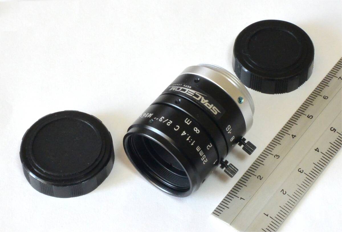 ★ スペース/Spacecom　JHF25M　25mm F1.4　2/3”　メガピクセル　Cマウント レンズ　TV LENS （送料440円～）　倹）トキナー　TC2514-3MPG