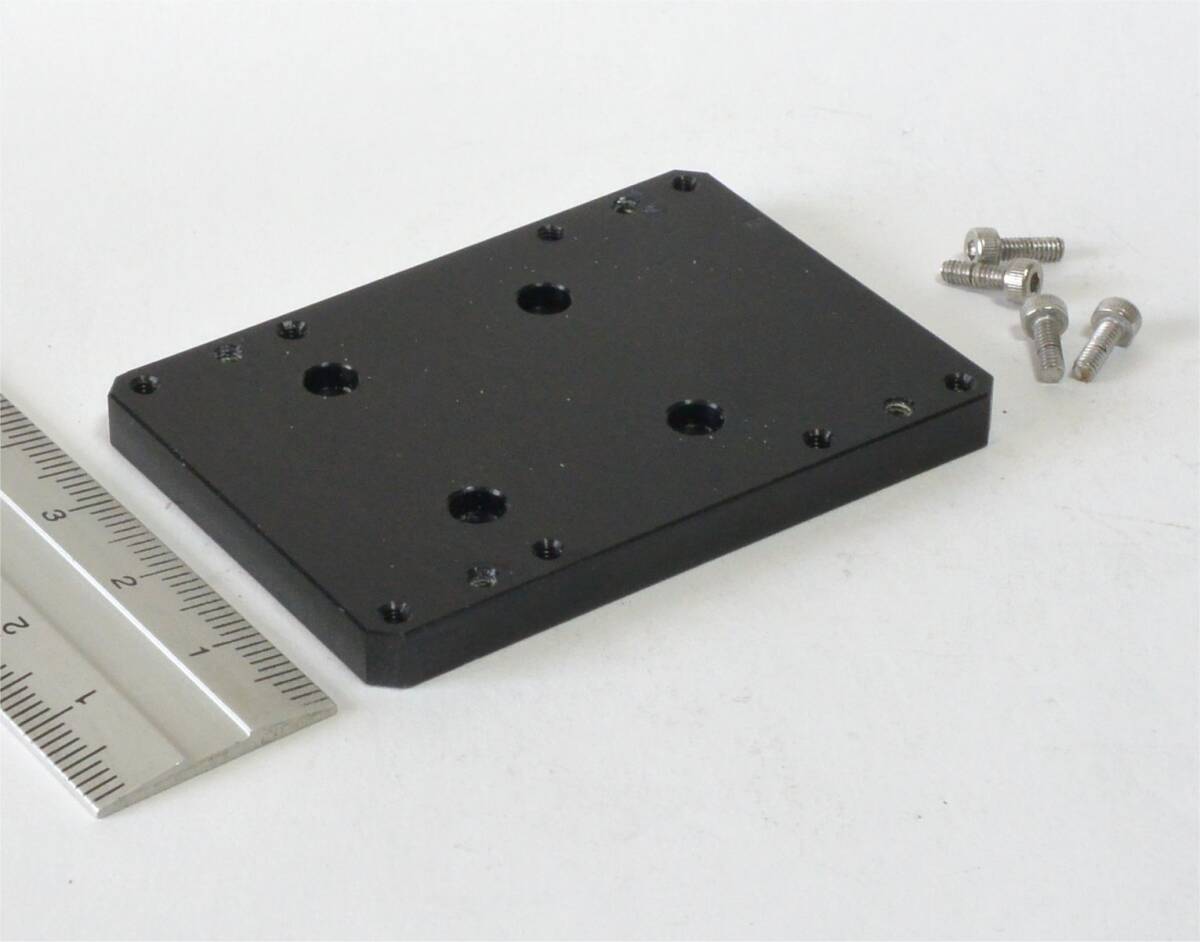 ★ □25mmステージ用 上面プレート　t5　40x57mm　アルミ合金　美品　①　（送料180円～）検）　駿河精機　中央精機