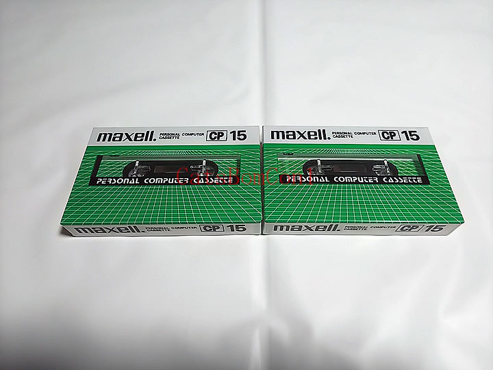 〇カセットテープ maxell 計2本 パーソナルコンピューター専用カセット CP 15 [未開封]