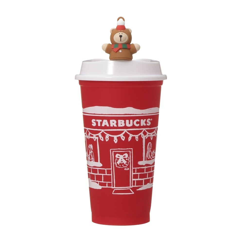 ★☆送料290円可スターバックス ホリデー2025リユーザブルカップ レッド+ドリンクホール キャップ ベアリスタSTARBUCKSスタバ新品未使用品