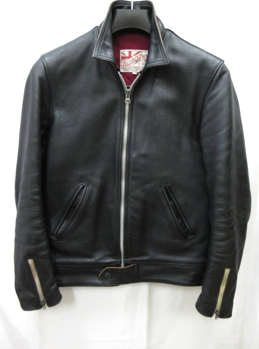 Addict Clothes アディクトクローズ ライダース ジャケット レザー ブラック 38（114）a