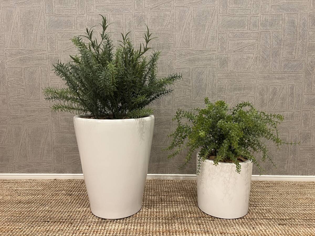 ＊Q-720＊ 観葉植物/人工植物/フェイクグリーン/造花/2個セット/インテリア/展示品＊