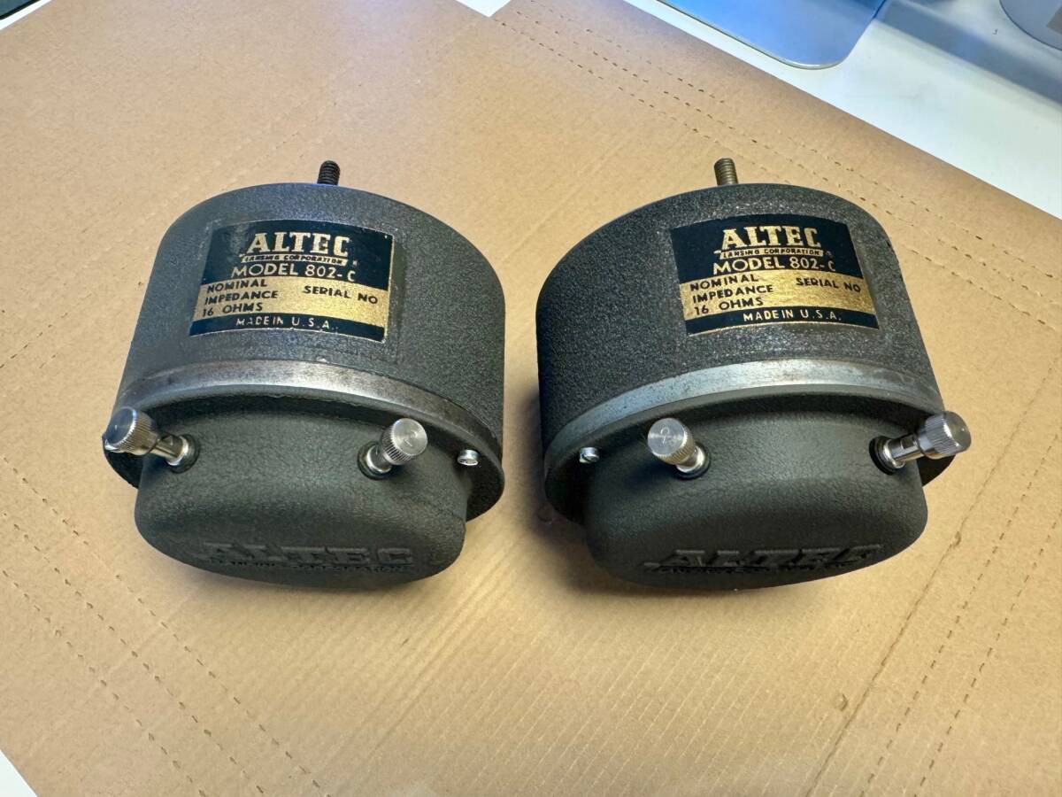 極上！！ALTEC 802C 黒チジミ塗装マッチドペア