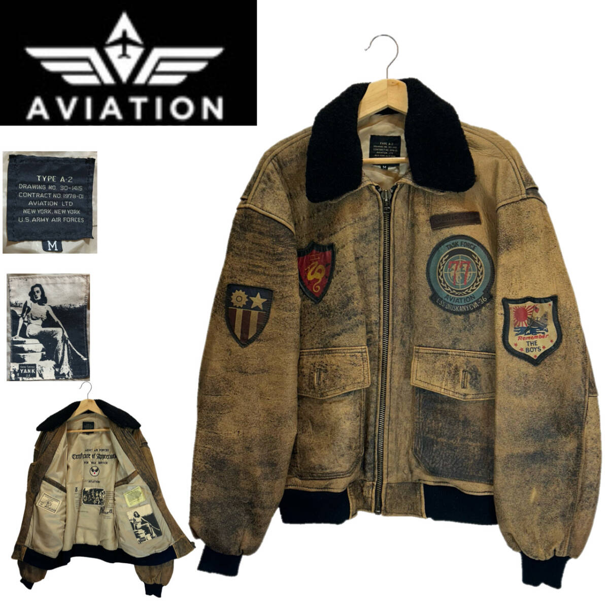 【極希少】当時物 90’s AVIATION G-1 本革 フライトジャケット U.S.ARMY レザージャケット AVIREX