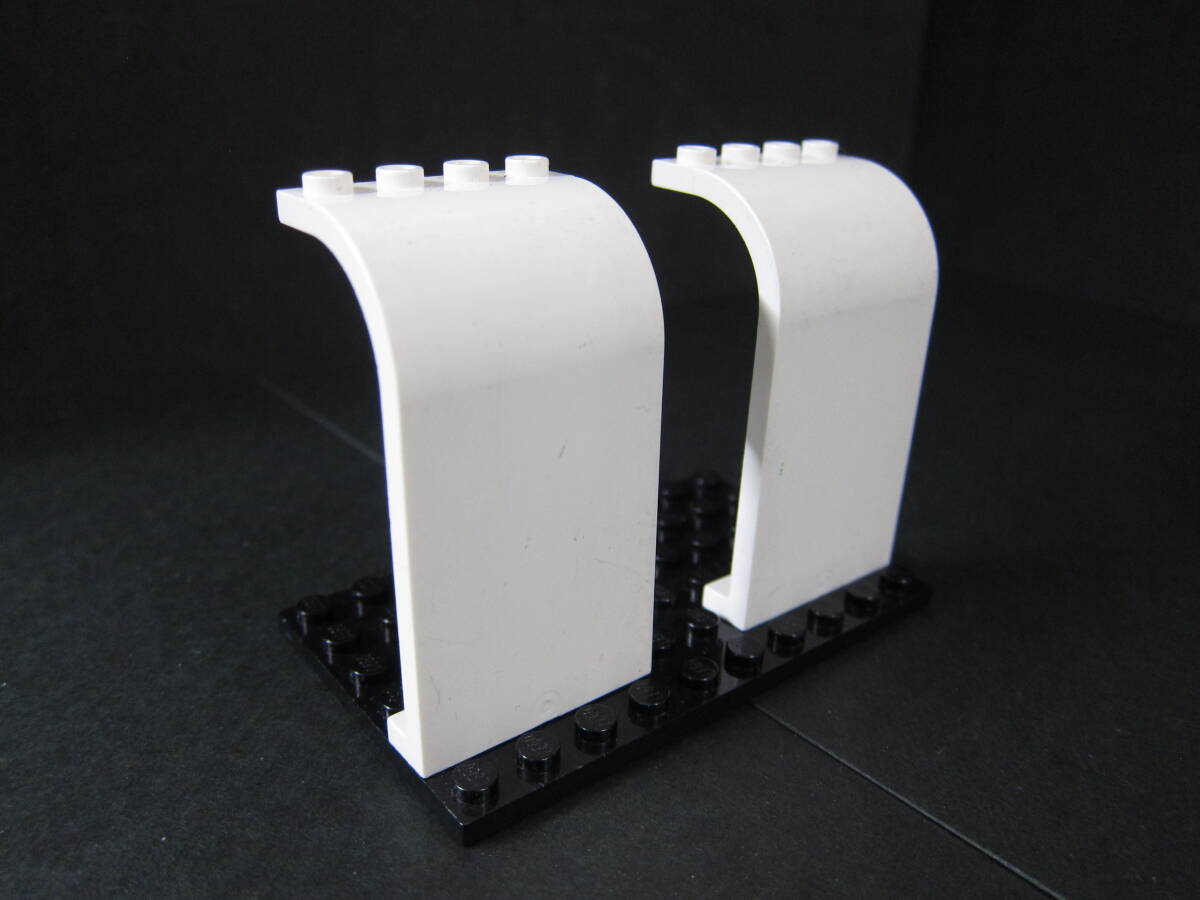 【パーツ-476】LEGO パネル カーブ 3×4×6 白　2点セット　◇街◇パラディサ◇マーズ◇#2571◇レゴ