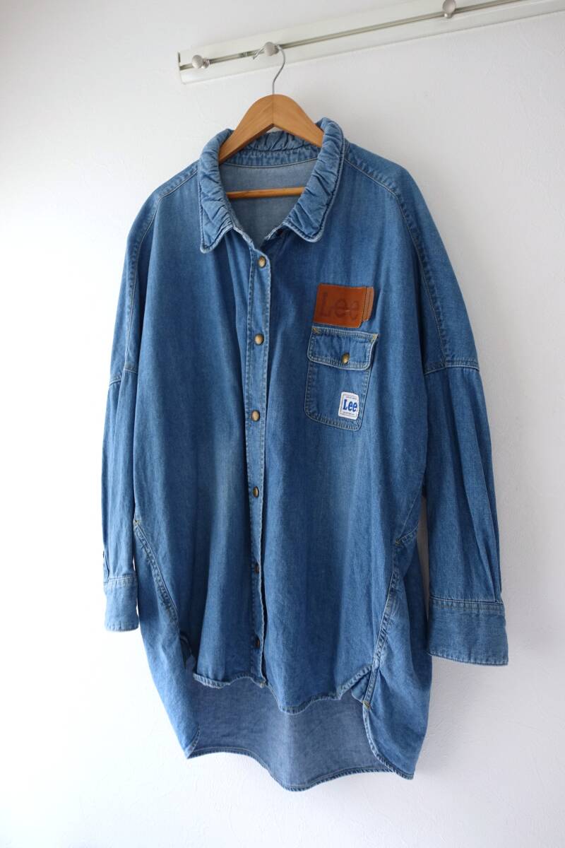 mercibeaucoup,×Lee　メルシーボークー×リー　コラボ　デニム　ワイド　シャツ　オーバーサイズ　Mサイズ