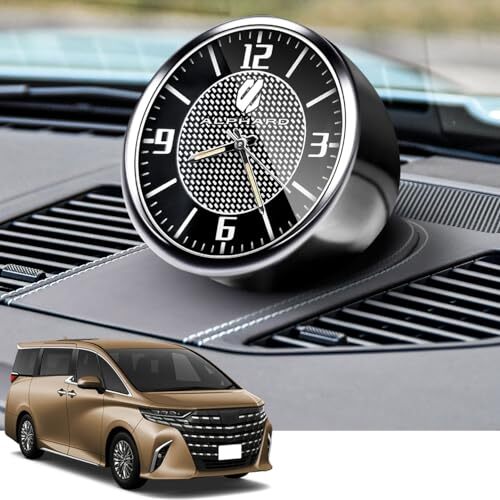 ALPHARD HUDIY（フーディ）新型アルファード 40系 車用時計 カーダッシュボード時計 （2023年6月～現行）夜光 車