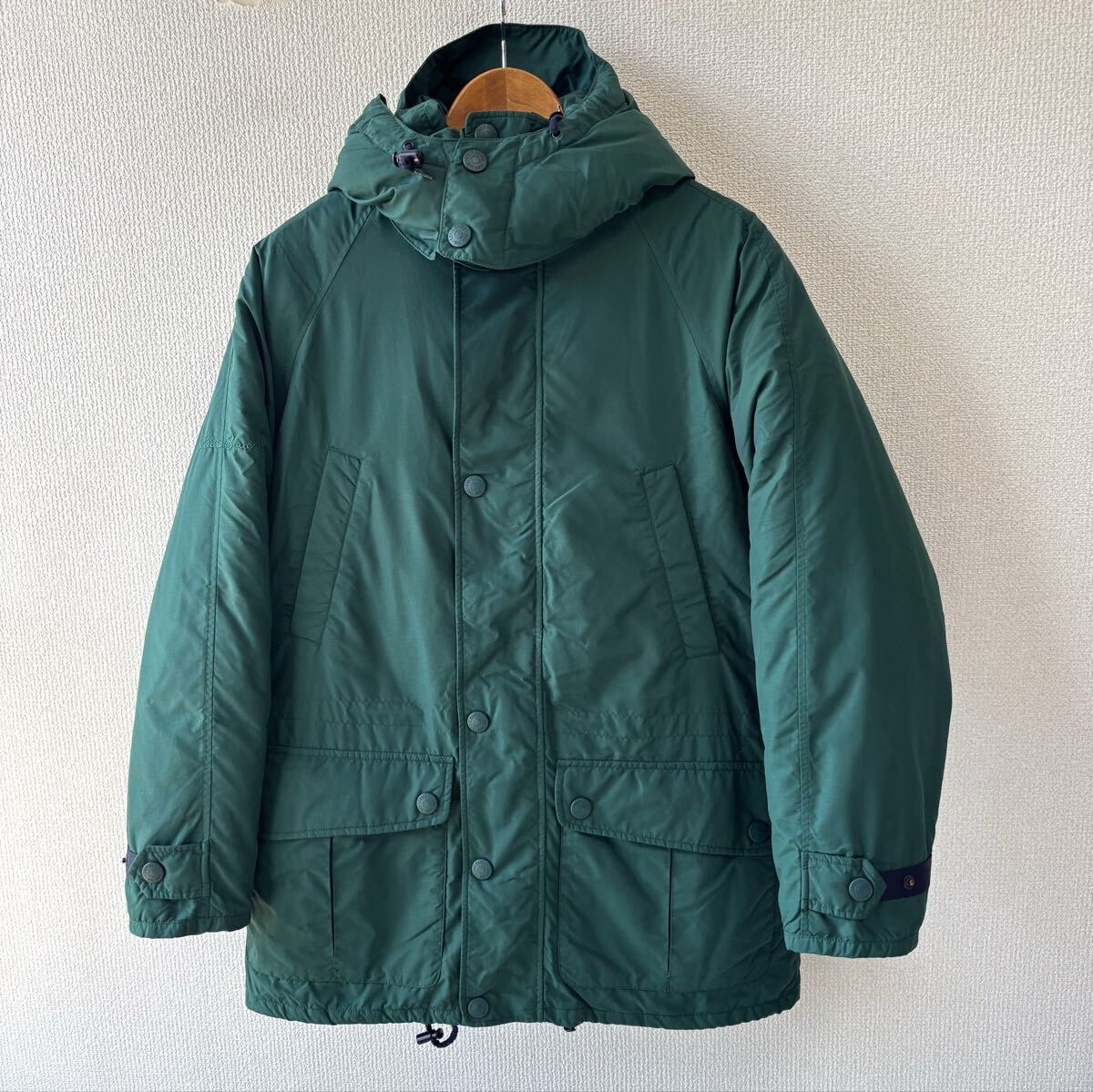 90s Eddie Bauer グースダウン ダウンジャケット S エディーバウアー フード 白タグ