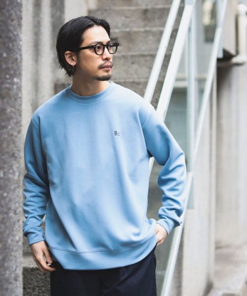 BEAMS ポンチ ワンポイント クルーネック カットソー　XL