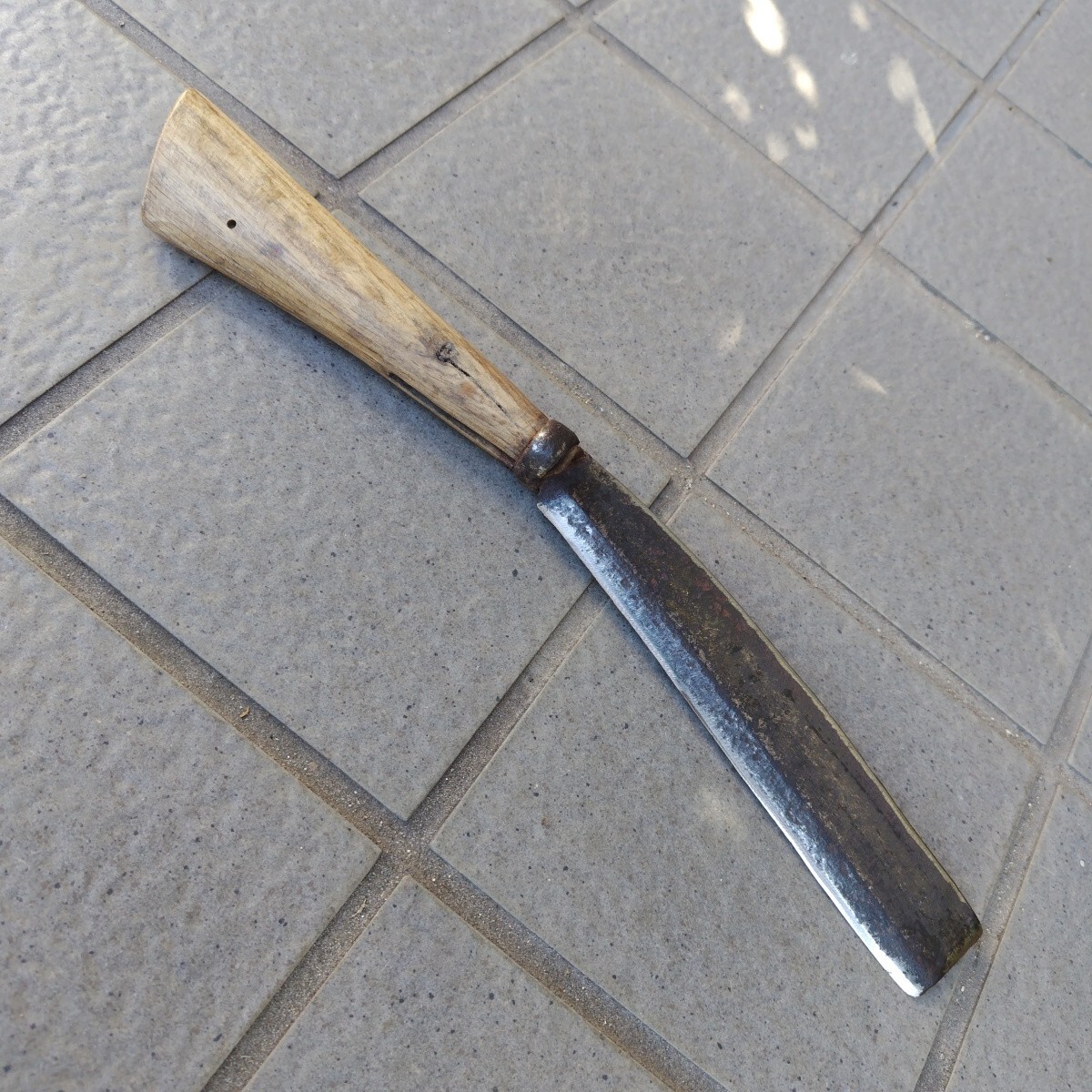 竹割り鉈　 山師　 山仕事用 アウトドアキャンプ用 腰鉈(中古)