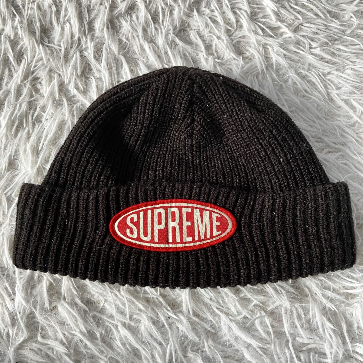 送料無料 シュプリーム ビーニー ニット帽 ニットキャップ Beanie ブラウン 5980