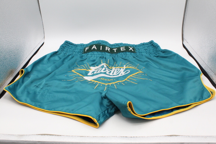 Fairtex フェアテックス ムエタイパンツ キックボクシングパンツ XLサイズ ターコイズブルー