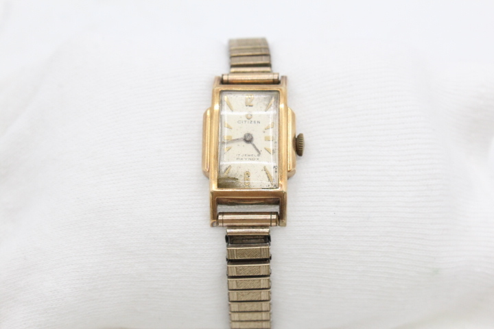 CITIZEN シチズン レディース 手巻き 腕時計 蛇腹ベルト アンティーク ヴィンテージ
