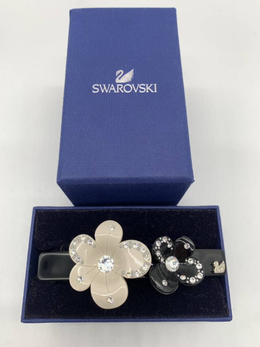 スワロフスキー SWAROVSKI Twin Flower バレッタ