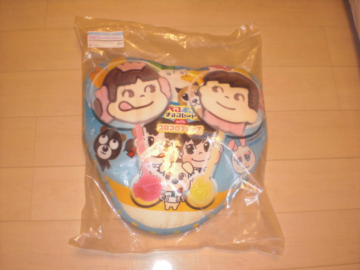 未開封☆フクヤ キャラ福くじ ペコちゃんのお菓子シリーズ ラスト福賞 限定デザインBIGクッション☆
