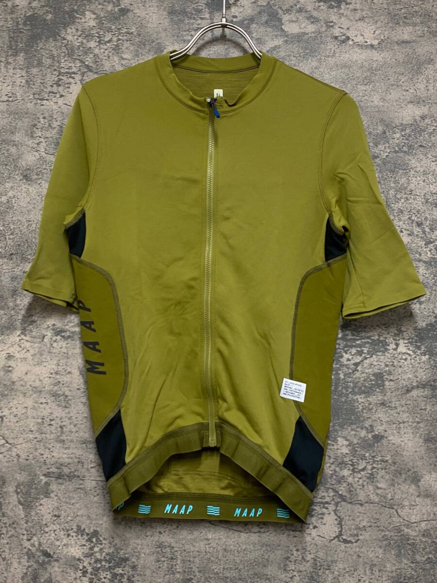JO702 マープ MAAP ALT ROAD TEAM FIT JERSEY 半袖 サイクルジャージ オリーブ M