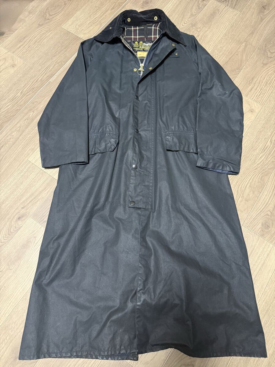 【ミント】C38 Vintage Barbour BURGHLEY ビンテージ バブアー バーレイ バーレー ネイビー