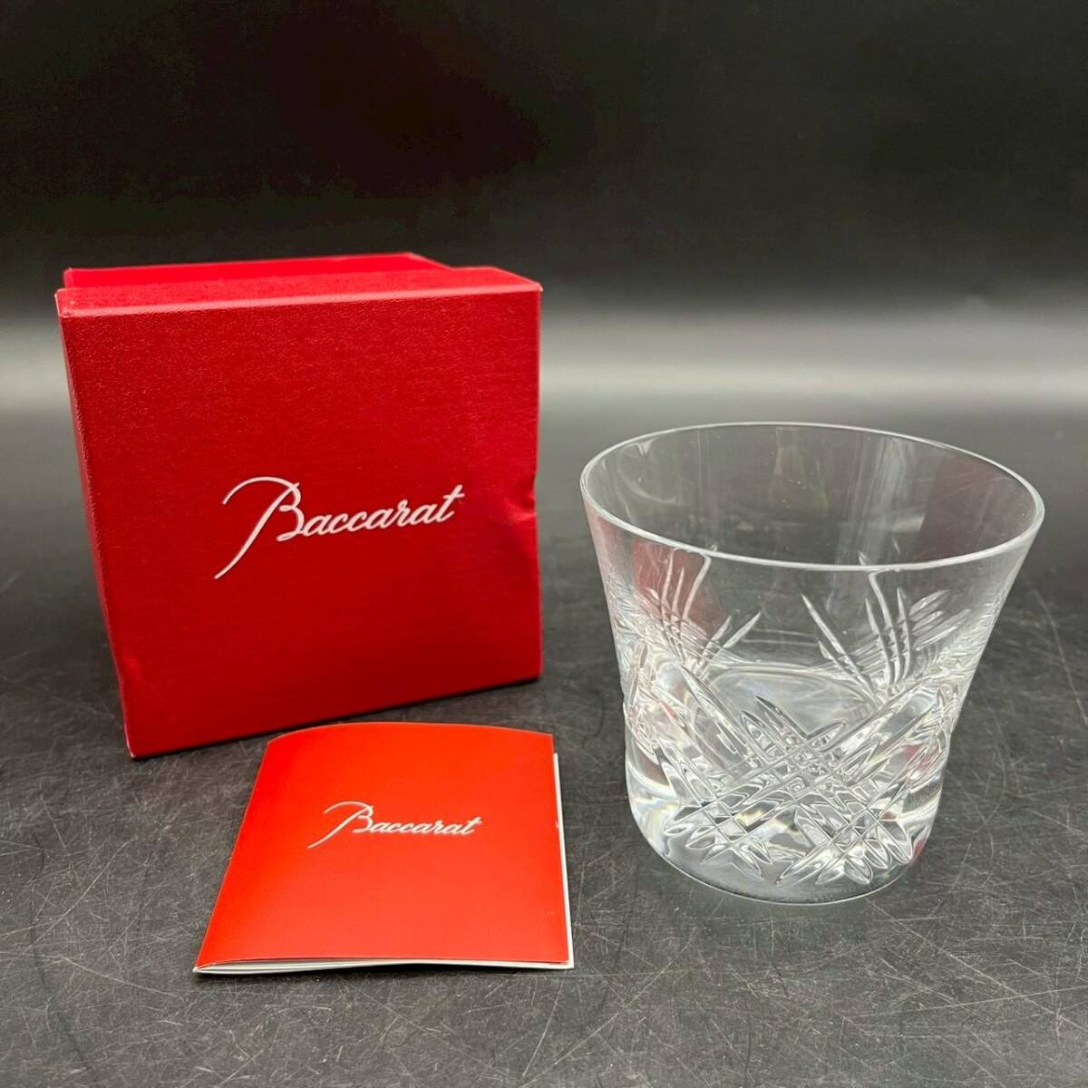 CV1030-7-3 Baccarat バカラ 食器 ロックグラス カップ コップ クリスタルガラス フランス製 箱付き 口径9.5 H8.5 60サイズ