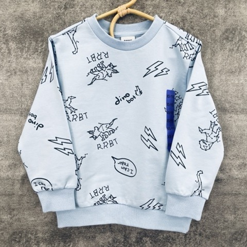 送料無料 新品 R:ROBOT 110サイズ 子供服 トレーナー 水色 冬服 衣類 XSサイズ/514885在★7