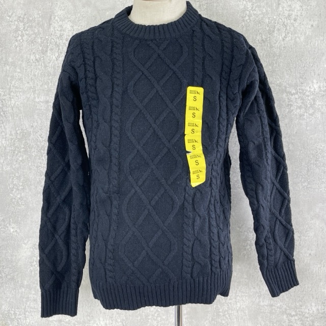 新品タグ付き EDDIEBAUER メンズ用 セーター Sサイズ ネイビー エディバウアー 冬物 衣類/514679在★3