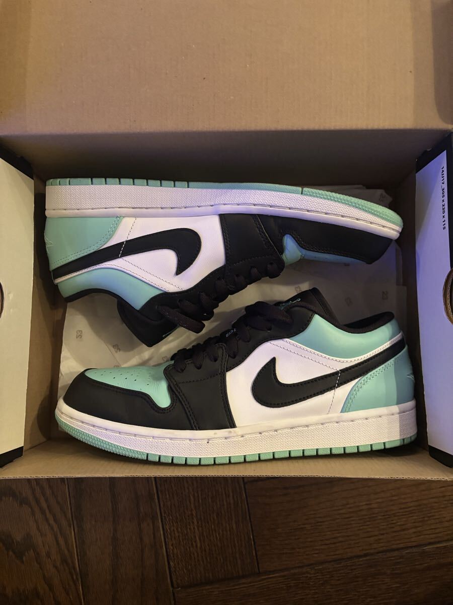 NIKE AIR JORDAN 1 LOW EMERALD TOE 25.5cm メンズ　スニーカー　ジョーダン 553558-117