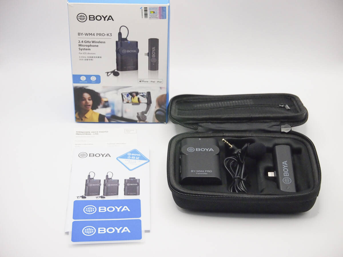BOYA BY-WM4 PRO K3 2.4GHz & ワイヤレスピンマイクシステム