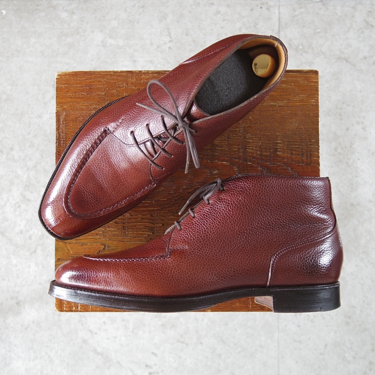美品★エドワードグリーン 6D【現行定価30万円以上★ドーバーのブーツタイプ/HALIFAX】606ラスト/Uチップ/赤茶/EDWARD GREEN★n986-5