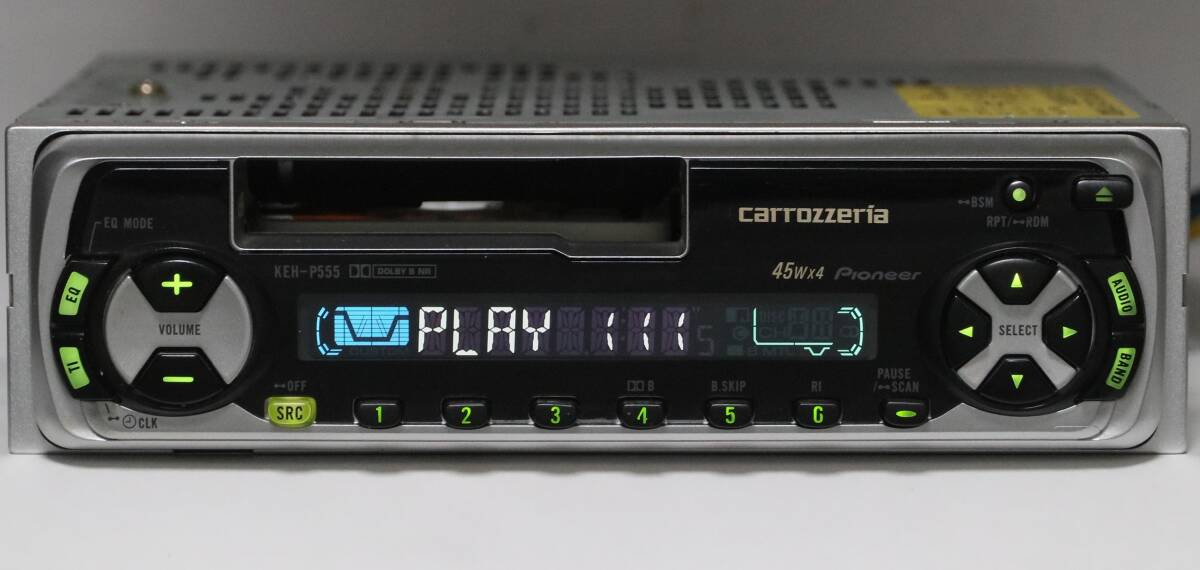 重低音♪カロッツェリア KEH-P555 IP-BUS対応カセットチューナー 2001年 中古良品