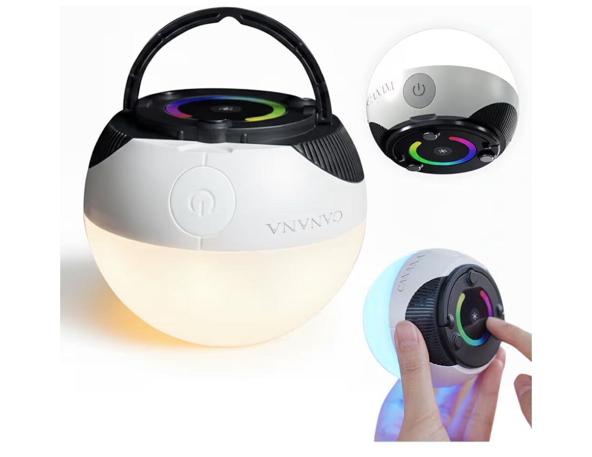 ランタン LEDランタン キャンプランタン【業界初タッチセンサー式＆レインボーライト】 充電式 7色切替 作業灯 高輝度 無段階調光 ホワイト